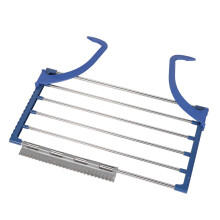 Indoor Outdoor Drying Solution Foldable Stainless Steel Clothes Drying Rack Retractable Laundry Rack With Sock Clips Sturdy And Corrosion Resistant