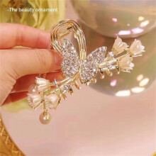 (Medium lily of the valley twins) Vintage Lily Hair Clip with Tassel - Baroque Style