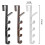 2 Pack Door Hook Organizer 5 Hooks Black White Brown 27.8cm 1