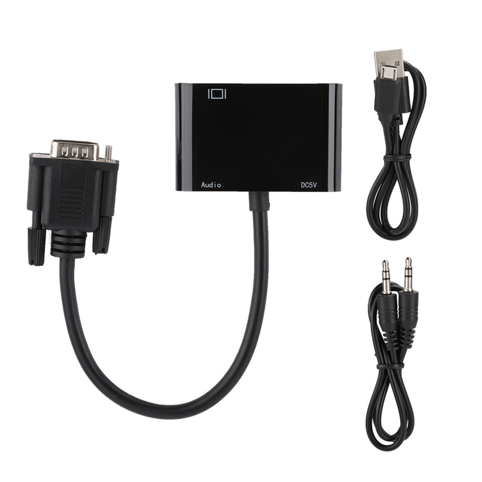 Vga To Hdmi Converter With Audio, Compact Design Plug And Play Compatibility Superior Stability Anti Electromagnetic Interference Plated Hdmi Gold 9448483254144