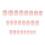 French Pink Square False Nails 24Pcs Eco-Friendly ABS 4