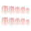 French Pink Square False Nails 24Pcs Eco-Friendly ABS 6