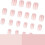 French Pink Square False Nails 24Pcs Eco-Friendly ABS 7