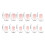 French Pink Square False Nails 24Pcs Eco-Friendly ABS 10