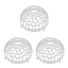 3Pcs Transparent Plastic Breathable Floral Soil Protector for Planters