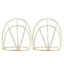 2Pcs Golden Metal Crown Frame for DIY Ancient Chinese Headdress Craft