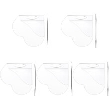 5Sets Compact Acrylic Makeup Foundation Palette with Metal Spatula