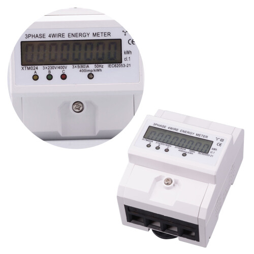 2St Circuit Meter Wit Met Volt- En Stroommeting Op 35Mm Rail 1