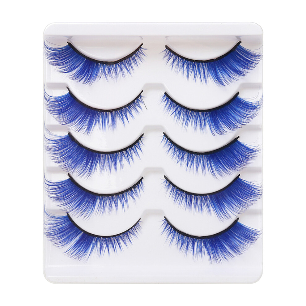 Zhouq-Outdoors (Blue) Sensitive Skin Faux Lashes - Lightweight & Comfortable