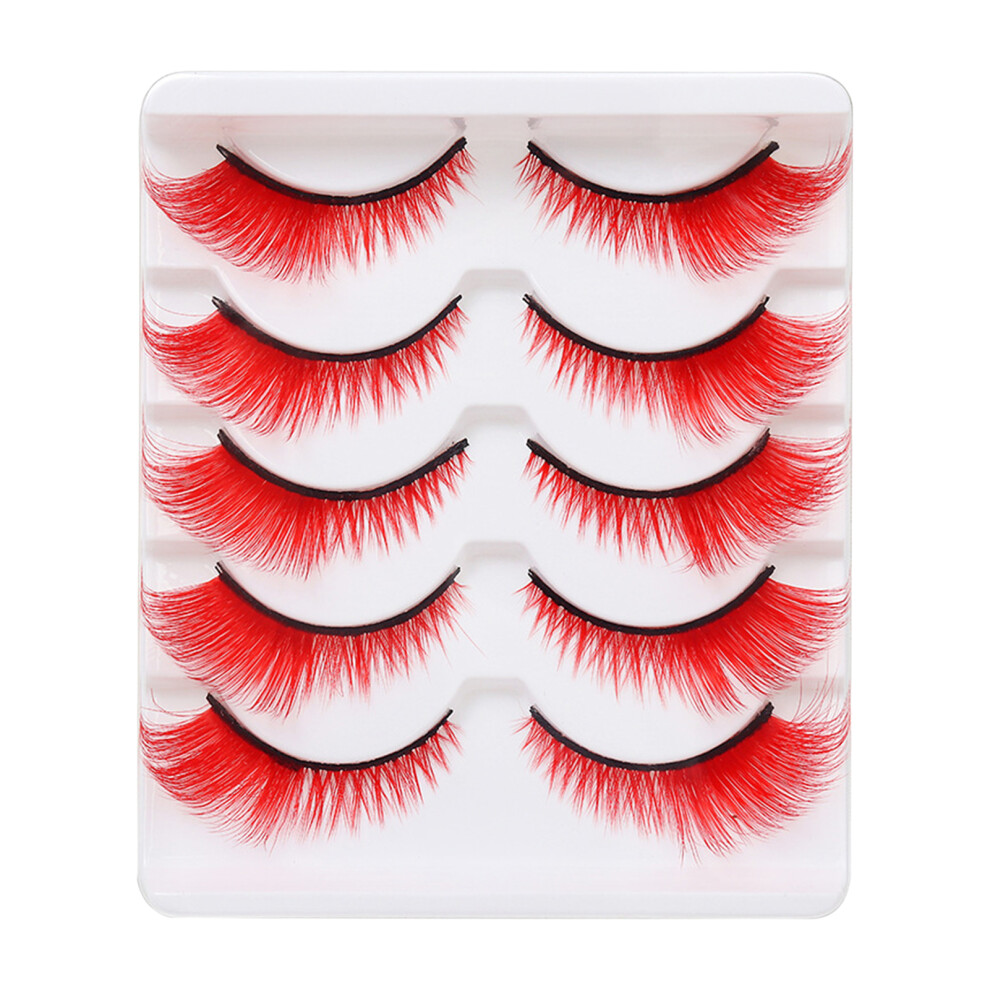 Dachuang Beauty Red (Red) Sensitive Skin False Eyelashes - Lightweight & Comfortable
