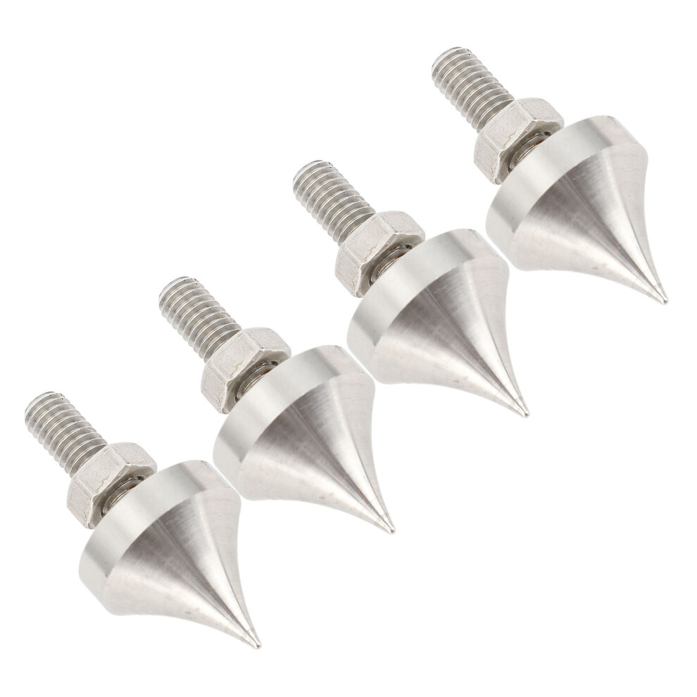 Stainless Steel Hifi Speaker Spike Isolation Feet 40X20mm 4Pcs Silver 8481387514700