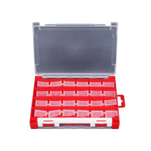 (Red L) Double Sided EVA Fishing Tackle Case