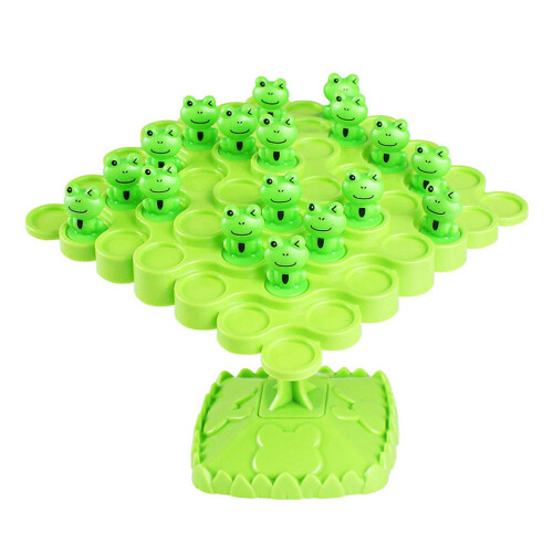(Green) Stackable Frog Balance Game for Kids - 50 Chars 2