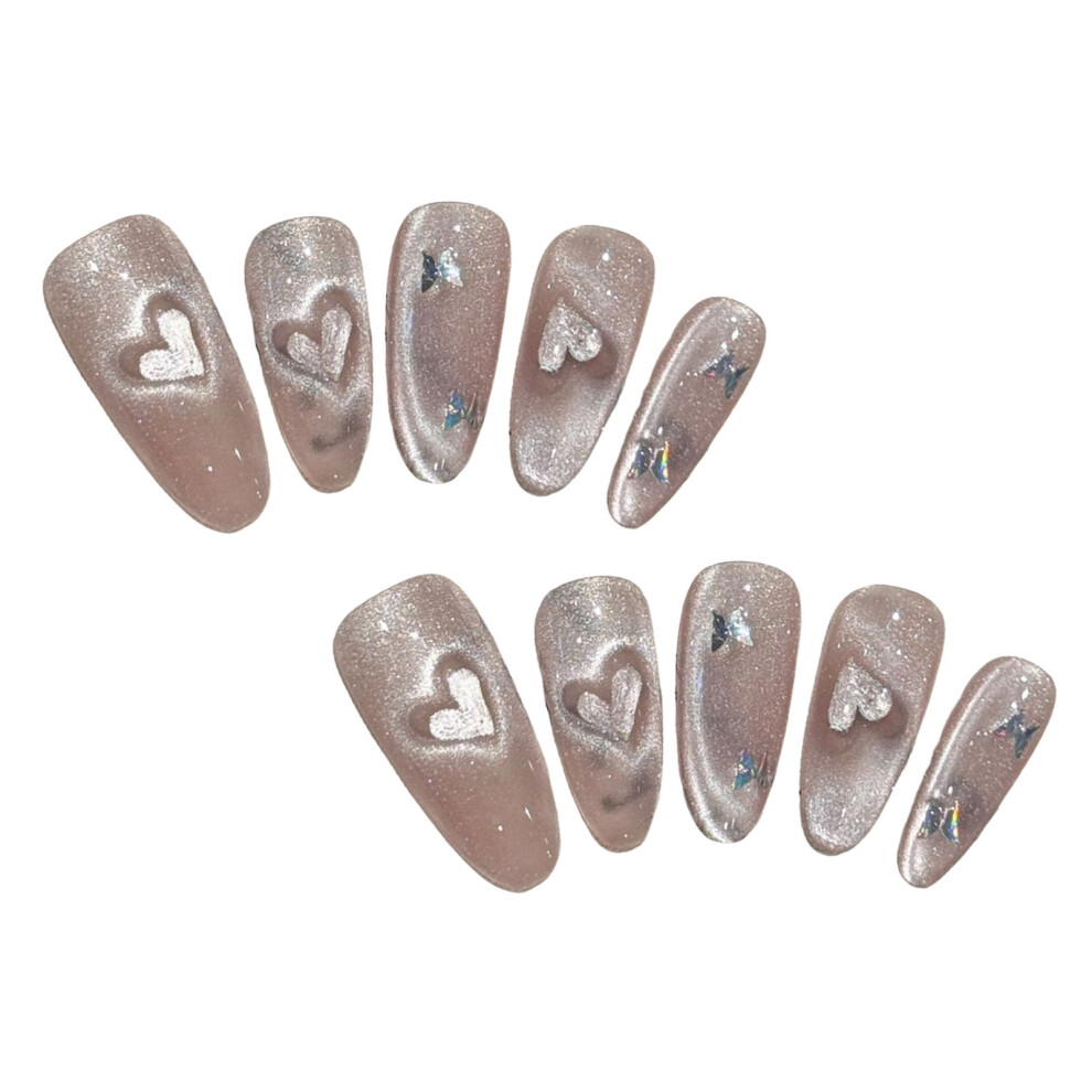 Dachuang Beauty (2264) Cat Eye Fake Nails, Long Lasting, Salon Supply