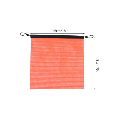 5Pcs Orange Warning Flags PVC Mesh for Construction Hauling Transport 1