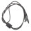 Replacement Power Cable for Hair Curler Black Rubber 2 Prong Plug 1