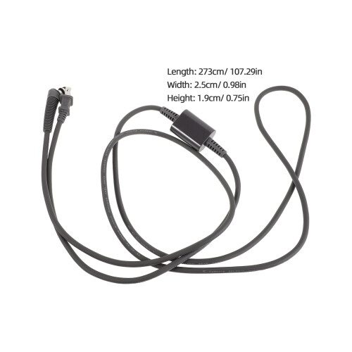 Replacement Power Cable for Hair Curler Black Rubber 2 Prong Plug 1