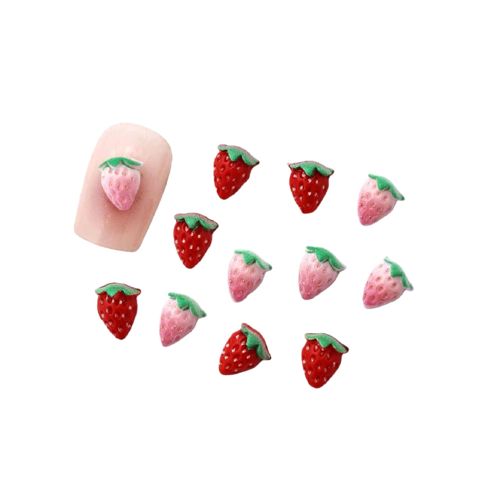 (12pcs, 06) 3D Nail Charms, Cute Fruit Manicure Nail Jewels Nail Decals for Nail DIY Supplies