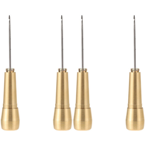 4Pcs DIY Sewing Awls with Smooth Copper Handles for Stitching 1