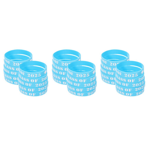 75Pièces Bracelets Silicone Bleu Décoratifs Pour Gradation 2