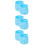 75Pièces Bracelets Silicone Bleu Décoratifs Pour Gradation 5