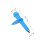 4Pcs Lightweight Blue Hiking Pole Tips Plastic and Tungsten Steel 3