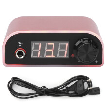 Tattoo Machine Power Supply Kit Including Clip Cords And Foot Pedal LCD Display With Fine Tuning0.1V Adjustments Strong Power Long Working Time Dual