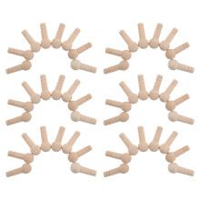 50Pcs Unfinished Khaki Wood Mushroom Figures for DIY Craft Toys