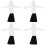 4Sets Elegante Zwarte Pop Hoodie Met Vervangbare Set 6