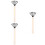 3Pcs Stainless Steel Seafood Digging Rake with Wood Handle Black Net 9