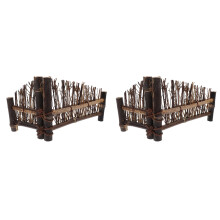 2St Natuurlijke Bamboe Serveerset Koffie, Rustiek Sushi Decor