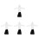 4Sets Elegante Zwarte Pop Hoodie Met Vervangbare Set 1