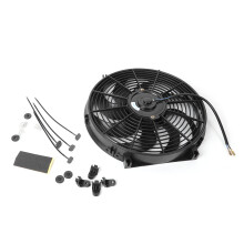 Ventilateur de radiateur électrique universel, fonctionnement silencieux, fonction push-pull, pales en S réversibles, moteur à couple élevé,