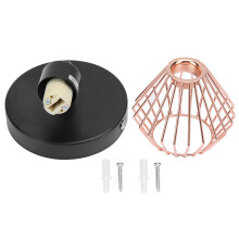 Black Chandelier Lamp Shades Hollow Out Iron Birdcage Pendant Light Rustic Pendant Light Shade Transparent Ball Lamp Shade Vintage Chandelier Cover