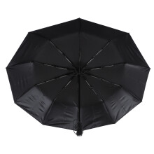 Automatic Windproof Umbrella Black Foldable Sun & Rain Protection