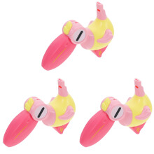 3Pcs Pink ABS Bird Water Whistles Cute Cartoon Party Whistles for Kids