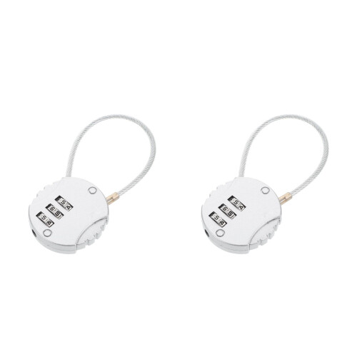 2Pcs Durable Zinc Alloy Small Padlocks with Number Code for Home Use