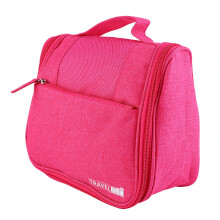 Water Resistant Toiletry Bag For Women Men, Hanging Cosmetic Organizer With Metal Hook, Compact Yet Functional Travel Dopp Kit For Makeup Skincare