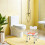 1Coussin Siège Douche Senior Orange Antidérapant Confortable Xpe 6