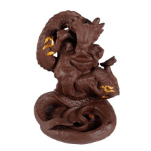 Handmade Ceramic Backflow Incense Burner Dragon Waterfall Smoke Fountain Ornament Classical Decor For Bedroom Living Room Stress Relief Tool