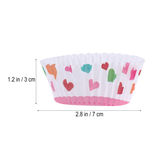 200Pcs Paper Cup Cake Wrappers Flexible Baking Cups Assorted Color 2