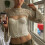 Πλεκτό πλεκτό κοίλο Y2K Crop Top γυναικών με μακριά μανίκια ανοιχτό πουλόβερ φαρδιά 4