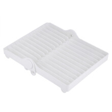 Space Saving Dish Drying Rack | Foldable Plastic Organizer 28cm x 24cm Grey