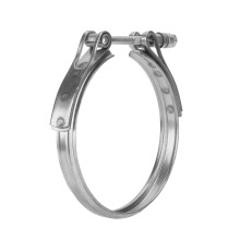 Robuste Auspuffschelle, direkter Ersatz für Holset HX52HX55, korrosionsbeständiger Edelstahl, V-förmiger Sicherungsring, hervorragende Qualität