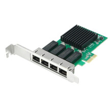 4 Port Network Card PCI Express X1 to RJ45 RTL8111H Chip 10/100/1000Mbps Gigabit Ethernet Lan Card for PC Desktop