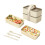 Portable Bento Box with Tableware,Double-Layer Microwave Safe Lunch Box,Leak Proof Food Container for Students 1