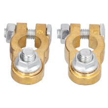 2er Set Batteriepol-Adapter Messing