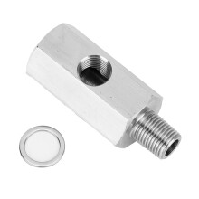Turbo Supply Feed Line Oliedruksensor Adapter Olietemperatuursensoren Roestvrijstalen Fitting NPT Vrouwelijk naar NPT Mannelijk met BSPT Vrouwelijk &