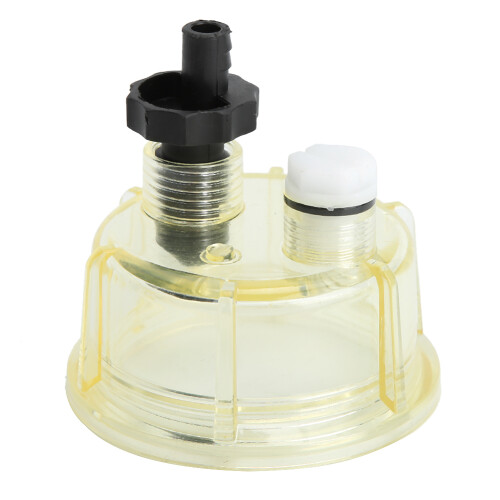 Fuel Water Separator for Diesel Engines, Spin On Filter Replacement with Durable Nylon Bowl and Quick Release Drain Plug 1