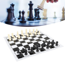 Reisebereit 2-in-1 Schach und Dame Klappbares Wende-Brett für unterwegs Spaß